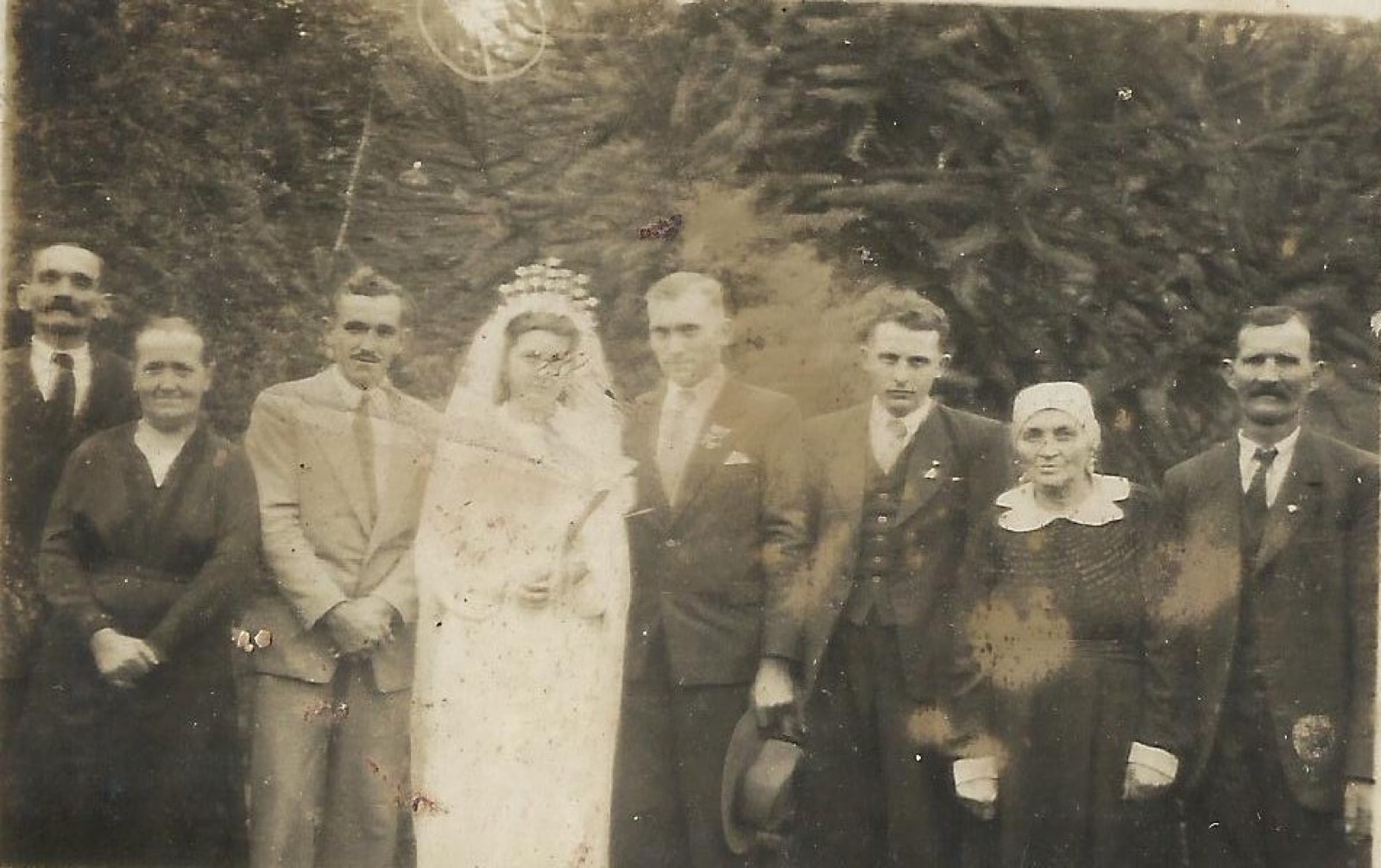 Casamento de Franz Scholz e Almine Wohlfart com familiares